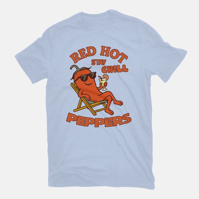 Red Hot Stay Chill Peppers-Mens-Basic-Tee-fanfabio