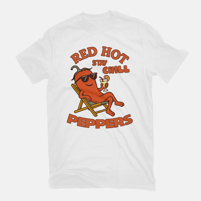 Red Hot Stay Chill Peppers-Mens-Basic-Tee-fanfabio