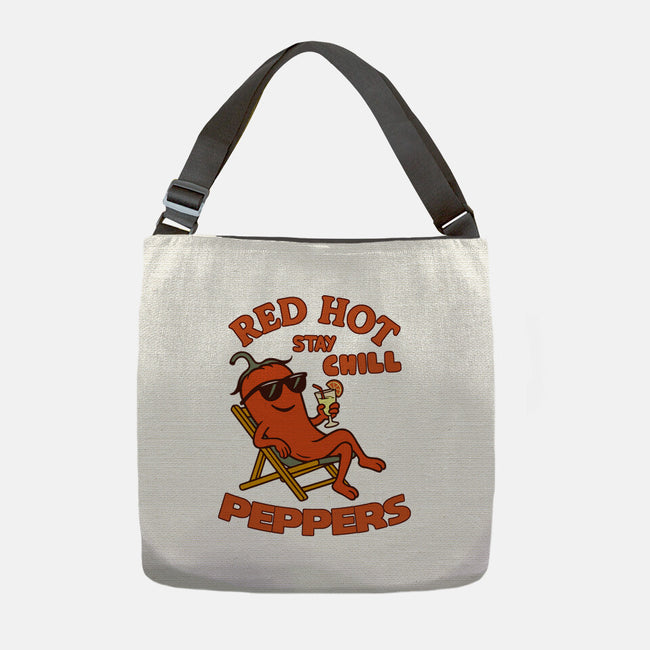 Red Hot Stay Chill Peppers-None-Adjustable Tote-Bag-fanfabio