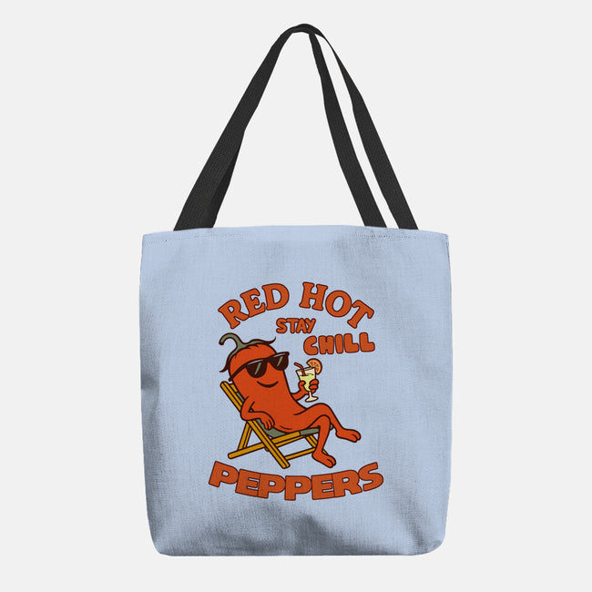 Red Hot Stay Chill Peppers-None-Basic Tote-Bag-fanfabio