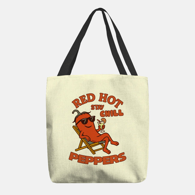 Red Hot Stay Chill Peppers-None-Basic Tote-Bag-fanfabio