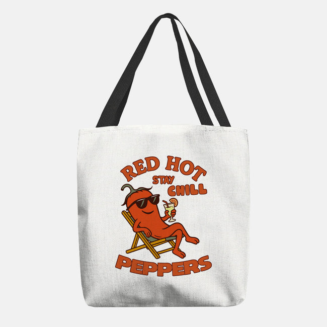 Red Hot Stay Chill Peppers-None-Basic Tote-Bag-fanfabio