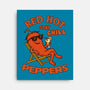 Red Hot Stay Chill Peppers-None-Stretched-Canvas-fanfabio