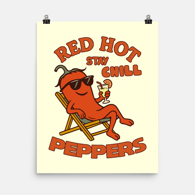 Red Hot Stay Chill Peppers-None-Matte-Poster-fanfabio