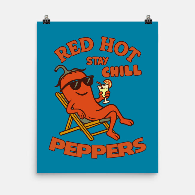 Red Hot Stay Chill Peppers-None-Matte-Poster-fanfabio