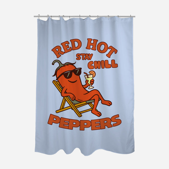Red Hot Stay Chill Peppers-None-Polyester-Shower Curtain-fanfabio