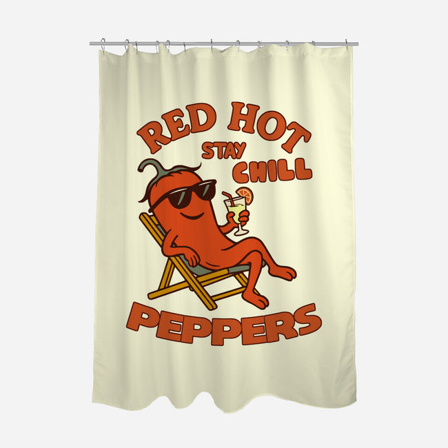 Red Hot Stay Chill Peppers-None-Polyester-Shower Curtain-fanfabio