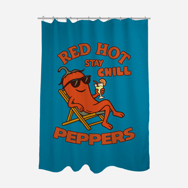 Red Hot Stay Chill Peppers-None-Polyester-Shower Curtain-fanfabio