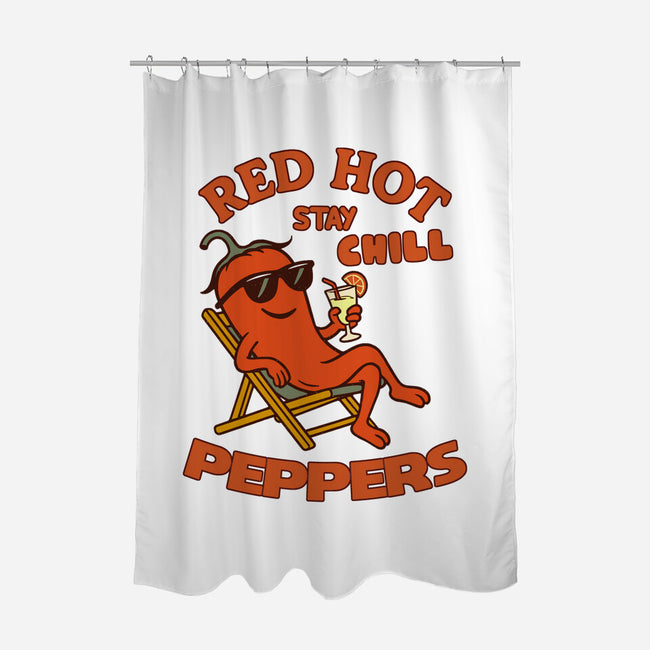 Red Hot Stay Chill Peppers-None-Polyester-Shower Curtain-fanfabio