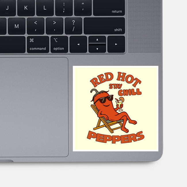 Red Hot Stay Chill Peppers-None-Glossy-Sticker-fanfabio