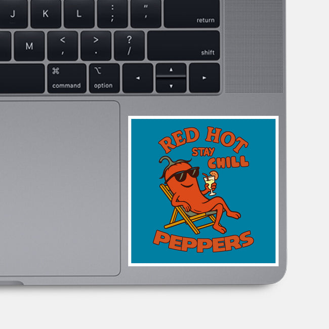 Red Hot Stay Chill Peppers-None-Glossy-Sticker-fanfabio