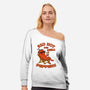 Red Hot Stay Chill Peppers-Womens-Off Shoulder-Sweatshirt-fanfabio