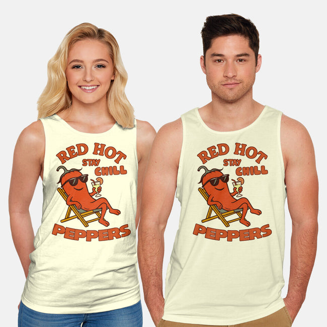 Red Hot Stay Chill Peppers-Unisex-Basic-Tank-fanfabio
