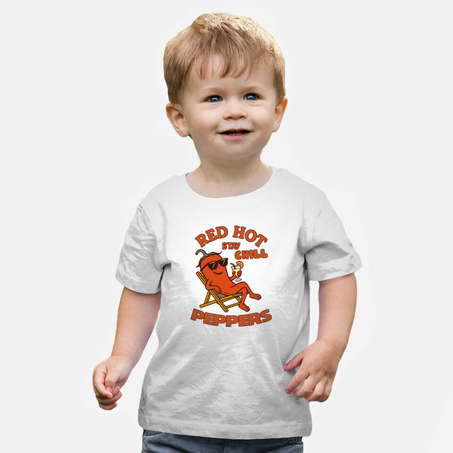 Red Hot Stay Chill Peppers-Baby-Basic-Tee-fanfabio