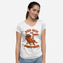 Red Hot Stay Chill Peppers-Womens-V-Neck-Tee-fanfabio