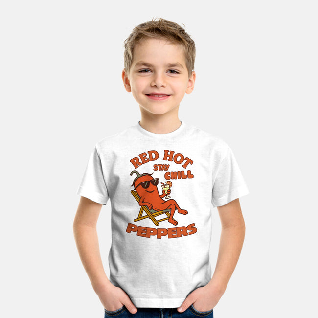 Red Hot Stay Chill Peppers-Youth-Basic-Tee-fanfabio