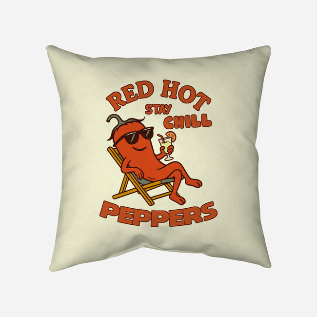 Red Hot Stay Chill Peppers-None-Removable Cover w Insert-Throw Pillow-fanfabio