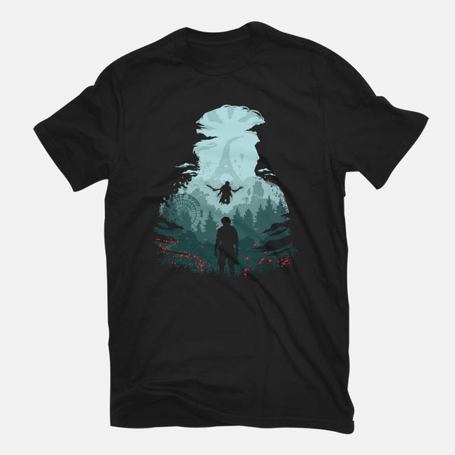 Lead Expedition-Womens-Fitted-Tee-rocketman_art