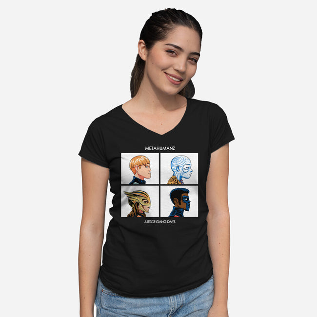 Justice Days-Womens-V-Neck-Tee-PrimePremne