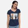 Justice Days-Womens-V-Neck-Tee-PrimePremne