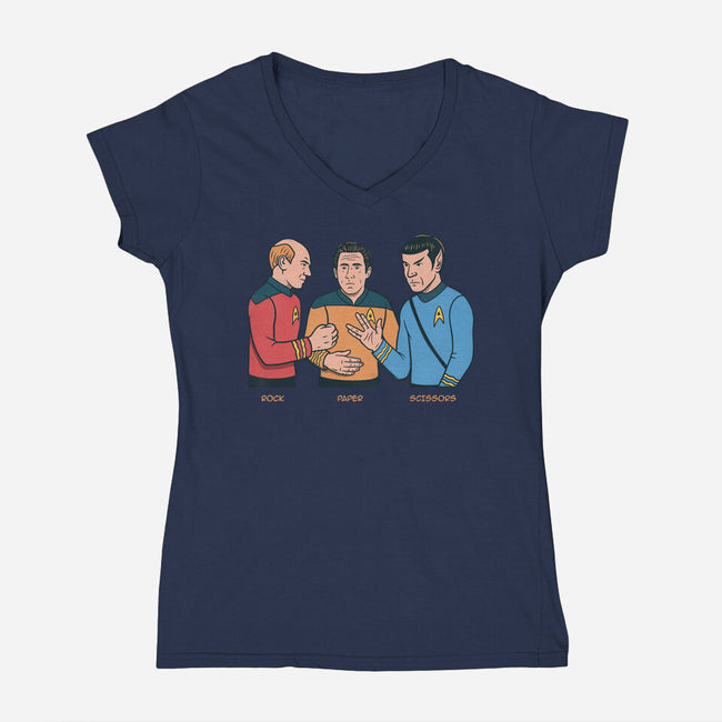 Rock Paper Salute-Womens-V-Neck-Tee-alfbocreative
