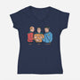 Rock Paper Salute-Womens-V-Neck-Tee-alfbocreative