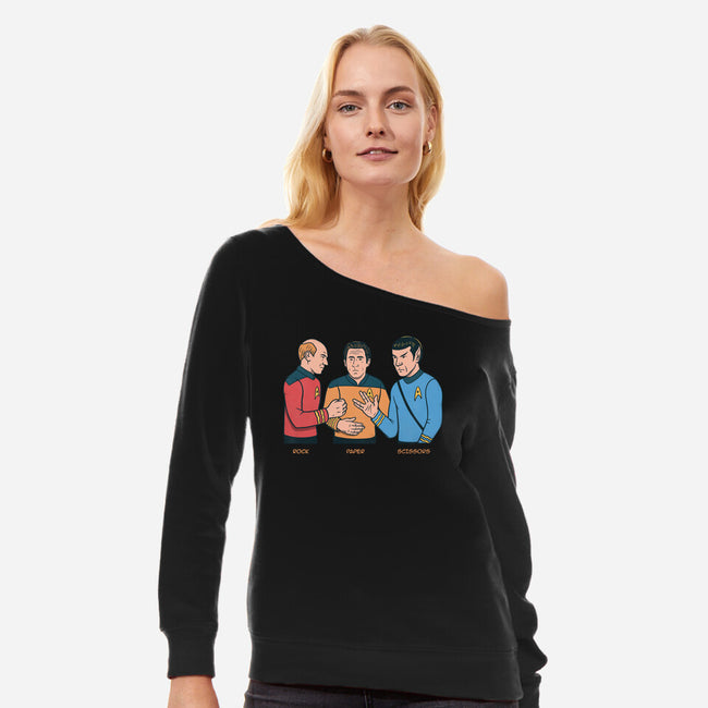 Rock Paper Salute-Womens-Off Shoulder-Sweatshirt-alfbocreative