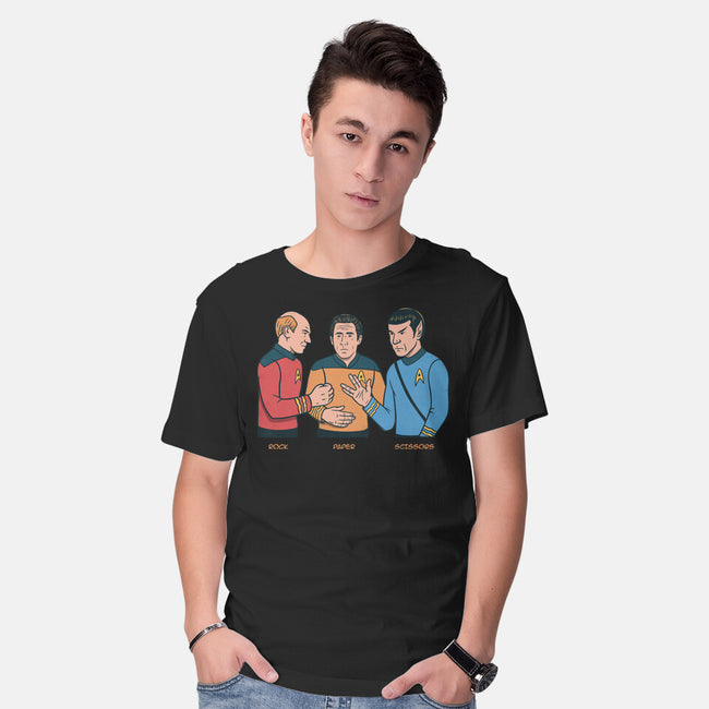 Rock Paper Salute-Mens-Basic-Tee-alfbocreative