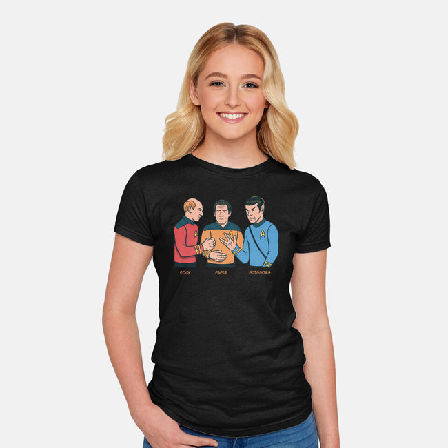 Rock Paper Salute-Womens-Fitted-Tee-alfbocreative
