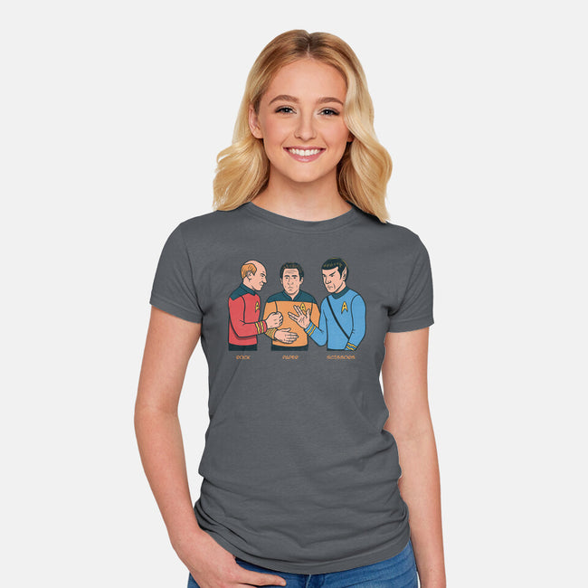 Rock Paper Salute-Womens-Fitted-Tee-alfbocreative