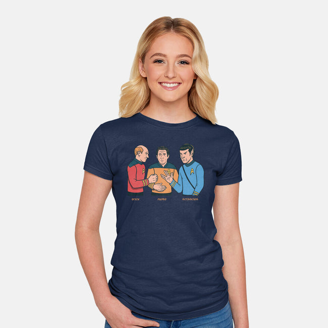 Rock Paper Salute-Womens-Fitted-Tee-alfbocreative
