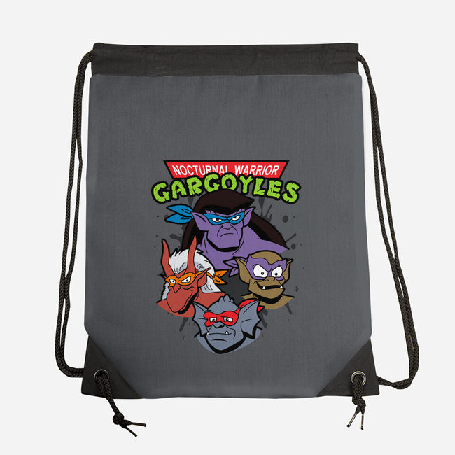Nocturnal Warrior Gargoyles-None-Drawstring-Bag-Boggs Nicolas
