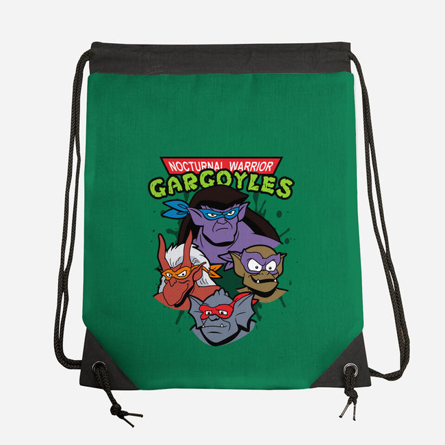 Nocturnal Warrior Gargoyles-None-Drawstring-Bag-Boggs Nicolas