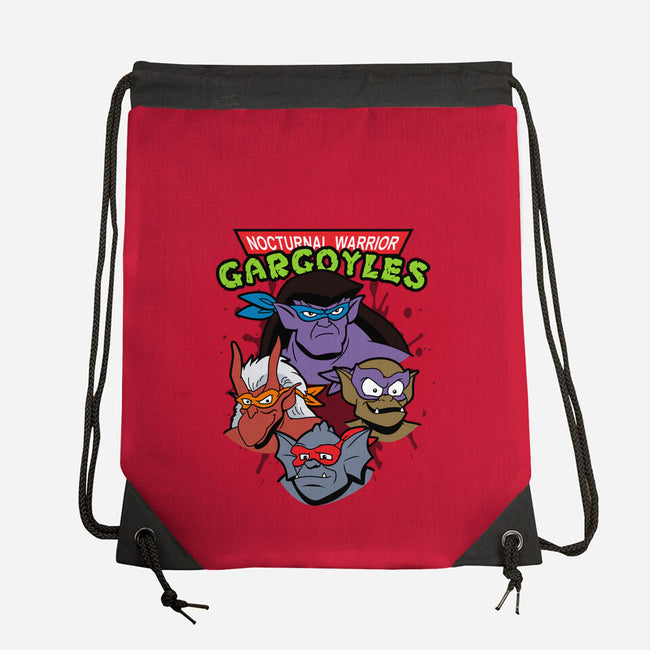 Nocturnal Warrior Gargoyles-None-Drawstring-Bag-Boggs Nicolas