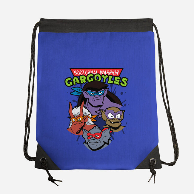 Nocturnal Warrior Gargoyles-None-Drawstring-Bag-Boggs Nicolas