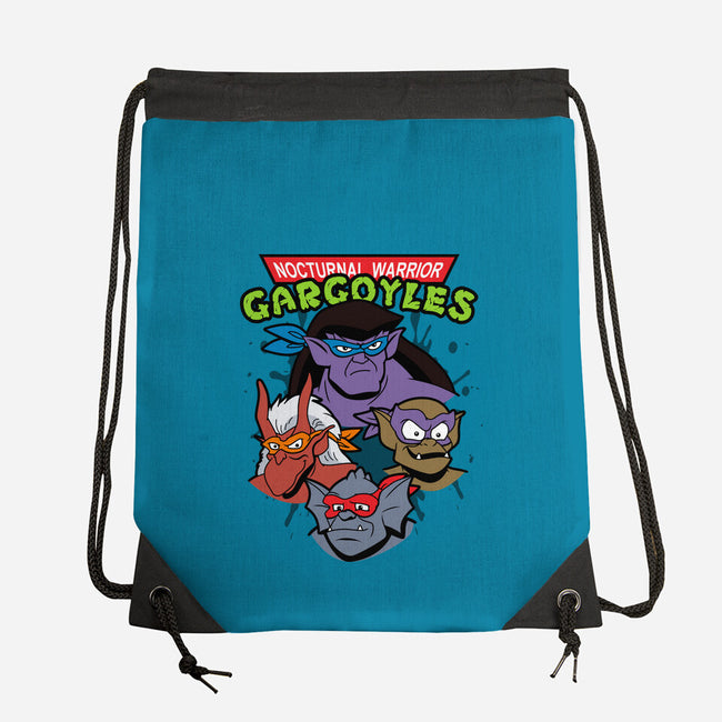 Nocturnal Warrior Gargoyles-None-Drawstring-Bag-Boggs Nicolas