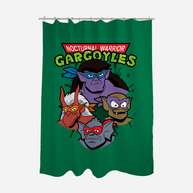 Nocturnal Warrior Gargoyles-None-Polyester-Shower Curtain-Boggs Nicolas