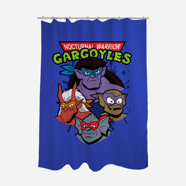 Nocturnal Warrior Gargoyles-None-Polyester-Shower Curtain-Boggs Nicolas