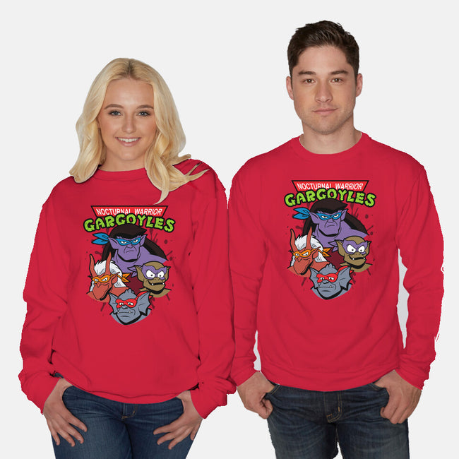 Nocturnal Warrior Gargoyles-Unisex-Crew Neck-Sweatshirt-Boggs Nicolas