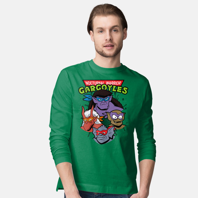 Nocturnal Warrior Gargoyles-Mens-Long Sleeved-Tee-Boggs Nicolas