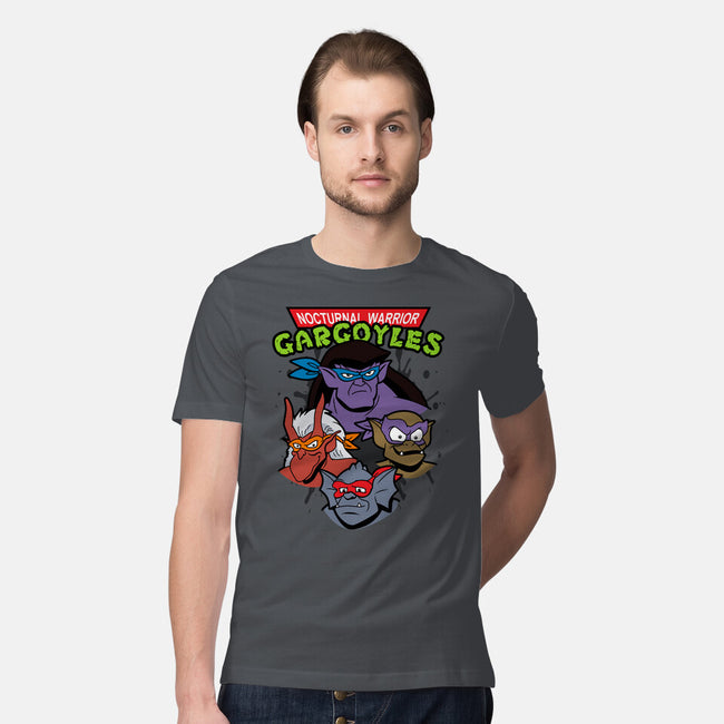 Nocturnal Warrior Gargoyles-Mens-Premium-Tee-Boggs Nicolas