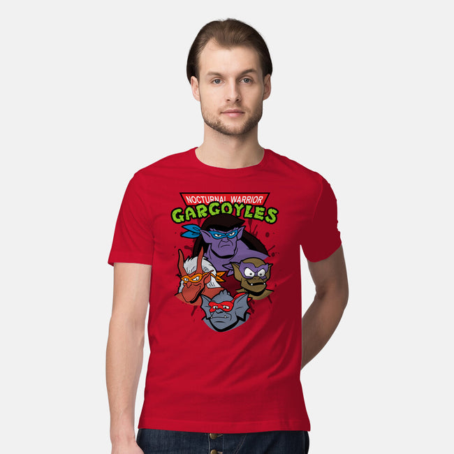 Nocturnal Warrior Gargoyles-Mens-Premium-Tee-Boggs Nicolas