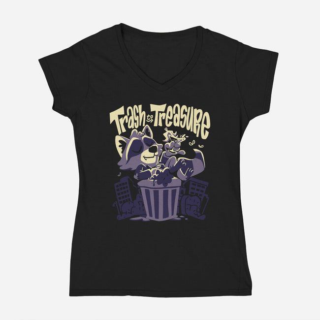 Trash To Treasure-Womens-V-Neck-Tee-estudiofitas