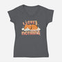 I Love Doing Nothing-Womens-V-Neck-Tee-Freecheese
