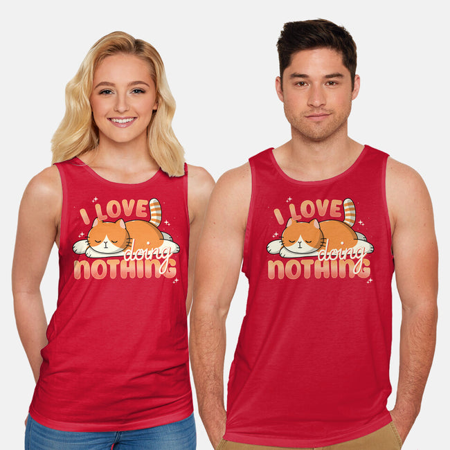 I Love Doing Nothing-Unisex-Basic-Tank-Freecheese