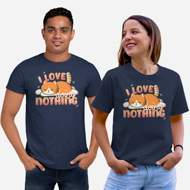 I Love Doing Nothing-Unisex-Basic-Tee-Freecheese