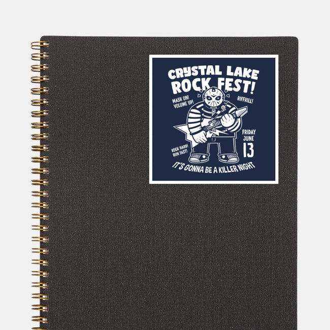Crystal Lake Rock Fest-None-Glossy-Sticker-krisren28