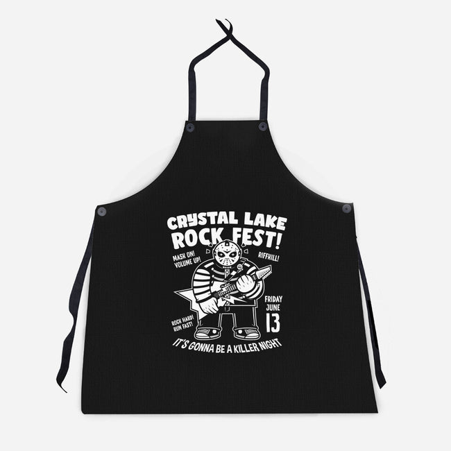 Crystal Lake Rock Fest-Unisex-Kitchen-Apron-krisren28