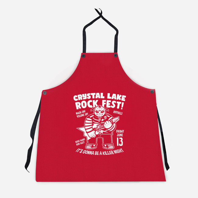 Crystal Lake Rock Fest-Unisex-Kitchen-Apron-krisren28