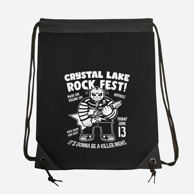 Crystal Lake Rock Fest-None-Drawstring-Bag-krisren28